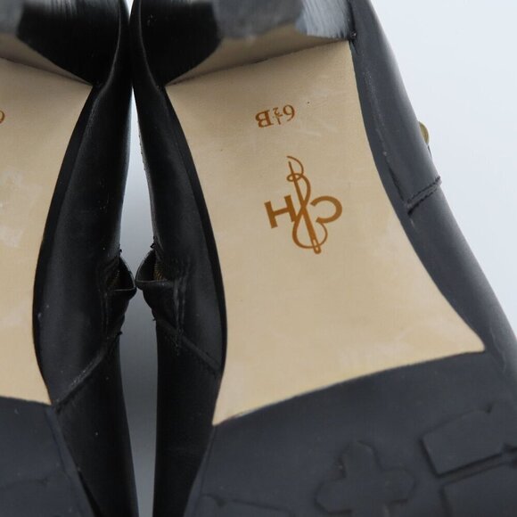 Cole Haan 6.5 B Women Kennedy Solid Black Leather Platform Ankle Boots Booties - Picture 10 of 12